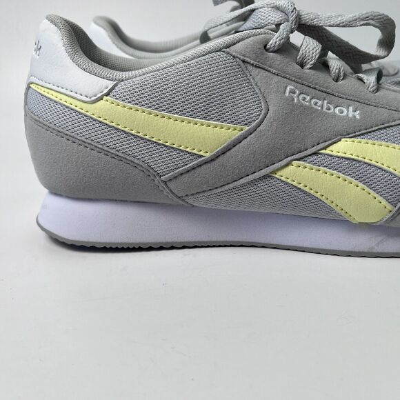 Reebok Royal Classic Jogger Shoes Gray Yellow Low Top Sneakers Women's Size 10 - Picture 5 of 13